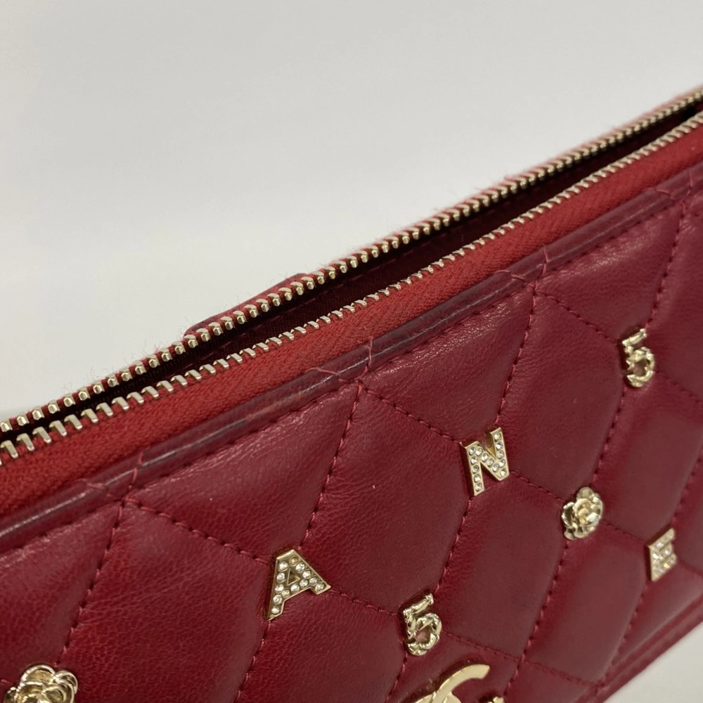Chanel Matelassé Icon Clutch Bag, Lambskin, Red Champagne, Women's - Picture 7 of 12